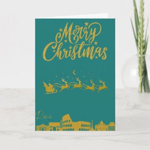 Cartão Roma Skyline, Feliz Natal