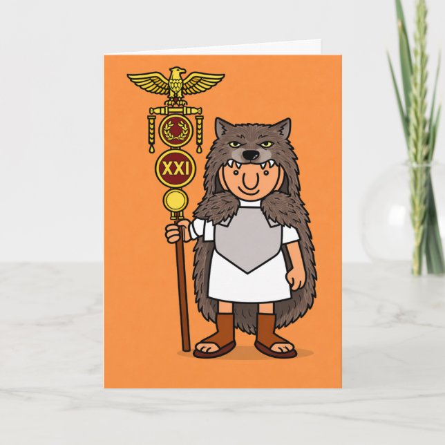 Cartão Roman 21st Birthday Card Signifer Standard Bearer (Frente)