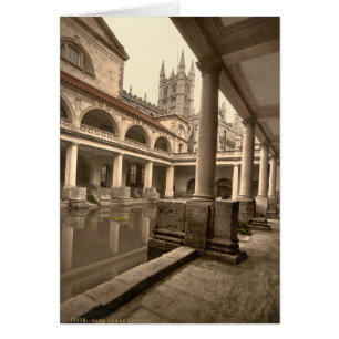 Cartão Roman Baths and Abbey III, Bath, Somerset, Inglate