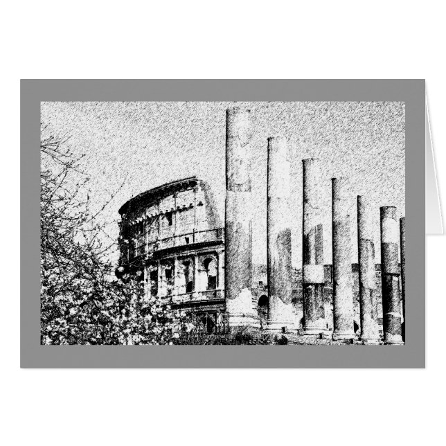 Cartão Roman Coliseum, Roma Itália (Frente Horizontal)