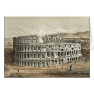 Cartão Roman Coliseum Vintage Art