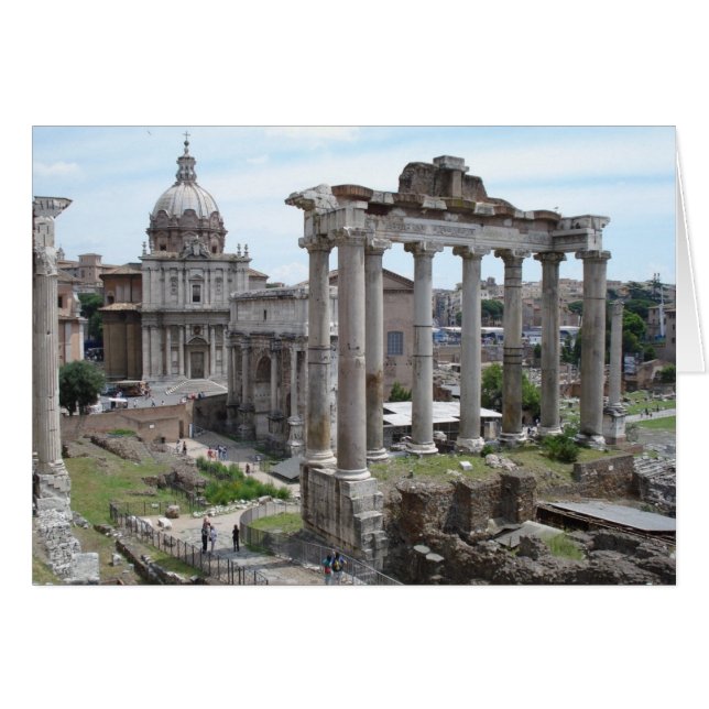 Cartão Roman Ruins (Frente horizontal)