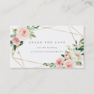 Cartão romance de Hashtag do primavera geométrico