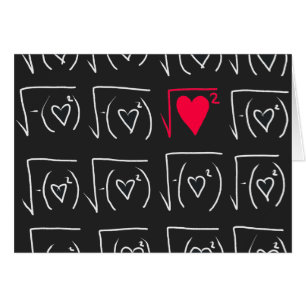 Cartão Romance do geek da matemática: encontre o amor