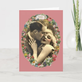 Cartão Romance in a Floral Oval