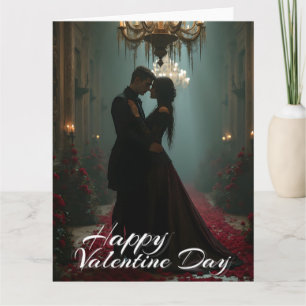 Cartão Romance no Rosa para o Dia de os namorados