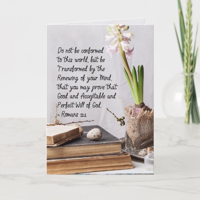 Cartão Romanos 12:2 Não estejam em conformidade com este  (Frente)