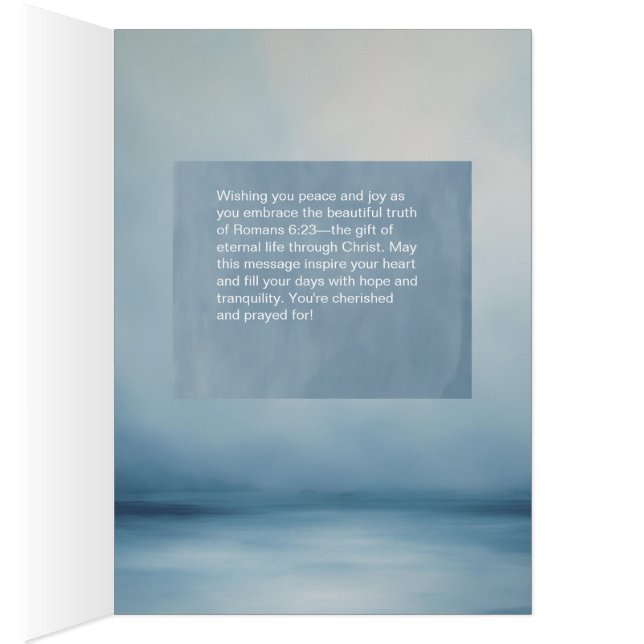 Cartão Romanos 6:23 Verso de Bíblia Personalizável (Interior (direita))