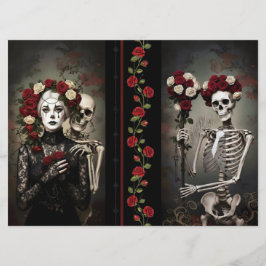 Cartão Romantic Ephemera Sheet 