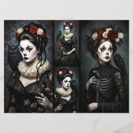 Cartão Romantic Ephemera Sheet 