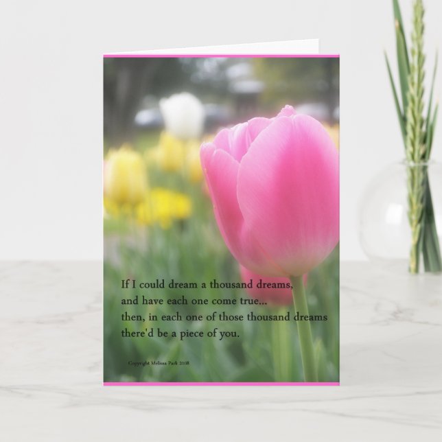 Cartão Romantic Love Poem Greeting card (Frente)