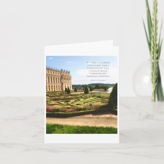 Cartão Romantic quote with Versailles Garden Card (Frente)