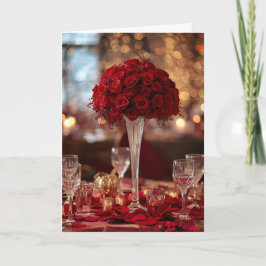 Cartão Romantic Red Rose Valentine Love Message Greetings