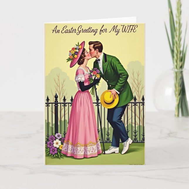 Cartão Romantic Spring Kiss Card (Frente)