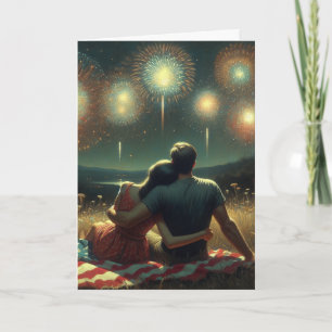 Cartão Romântico 4 de julho