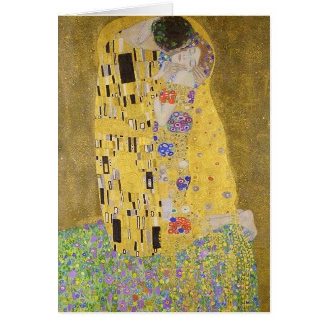 Cartão Romântico A Pintura Do Beijo Gustav Klimt Restaura (Frente)