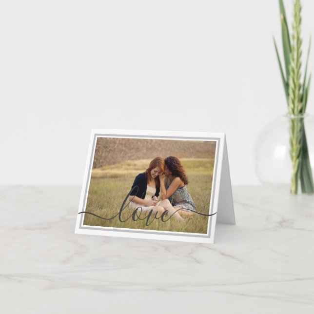Cartão Romântico - Adicione Sua Própria Foto (Frente)