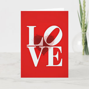 Cartão Romântico Coração de Amor