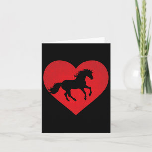 Cartão Romântico Coração Formatado Cavalo Equestre Valão