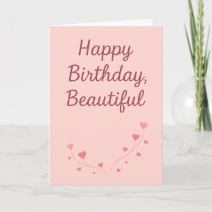 Cartão Romântico de Aniversário para Ela Linda