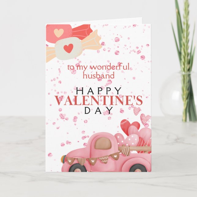Cartão Romântico do Dia dos Namorados para Marido (Frente)