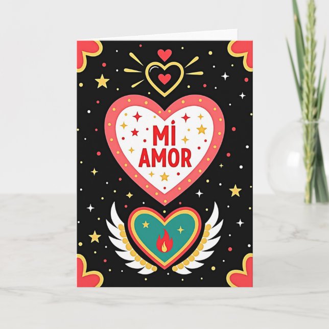 Cartão Romântico Mi Amor (Frente)