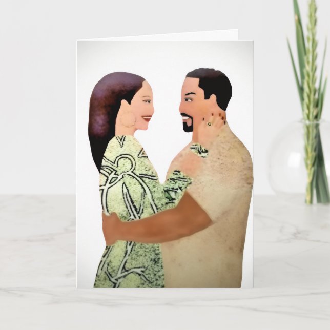 Cartão Romântico/Pensando Em Você, Notecard (dentro De Va (Frente)