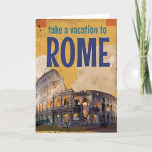 Cartão Rome Vintage Travel poster