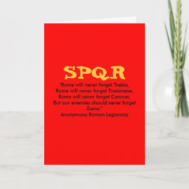 Cartão "Rome will never forget . . .", Greeting Card