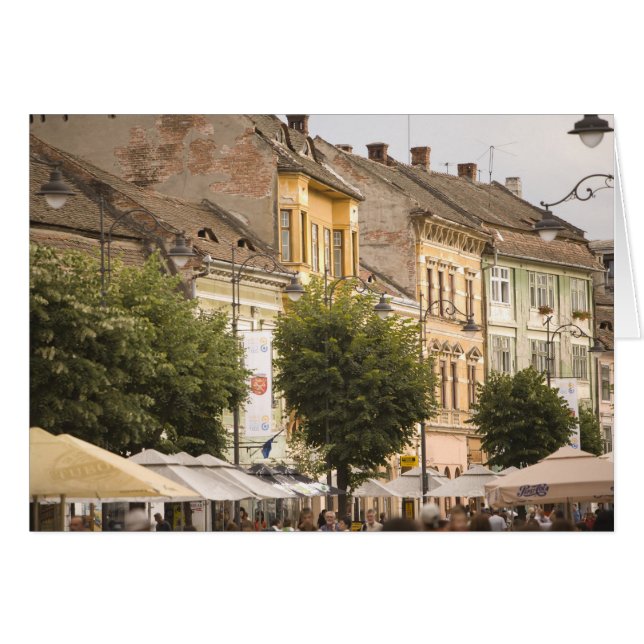 Cartão Romênia, Sibiu. Cidade Nova. RF) (Frente Horizontal)