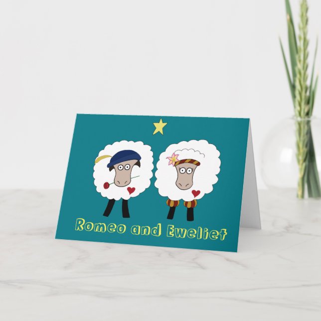 Cartão Romeo and Eweliet Blank Greeting Card (Frente)