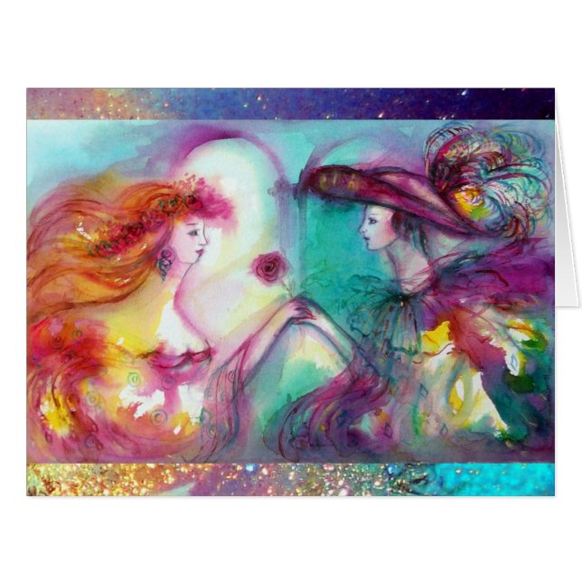 Cartão ROMEO E JULIET Dia de os namorados (Frente horizontal)