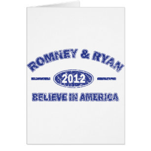 Cartão Romney e Ryan acreditam na América
