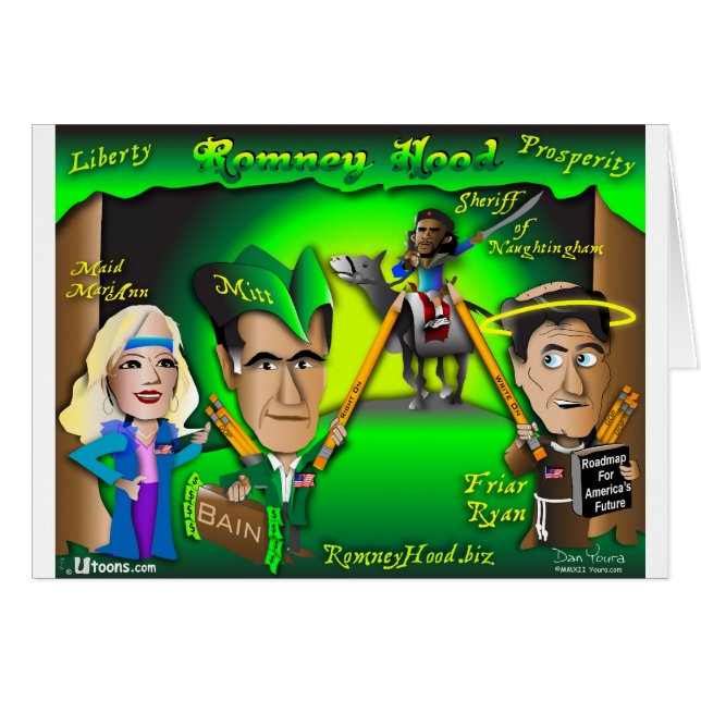 Cartão Romney Hood Forest (Frente Horizontal)