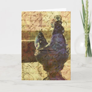 Cartão Roo de Vidro Azul com Textura