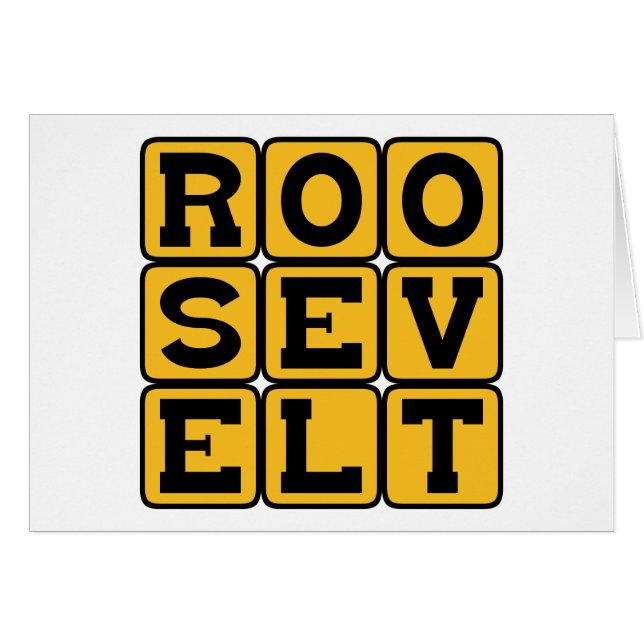 Cartão Roosevelt, Franklin ou Theodore (Frente Horizontal)