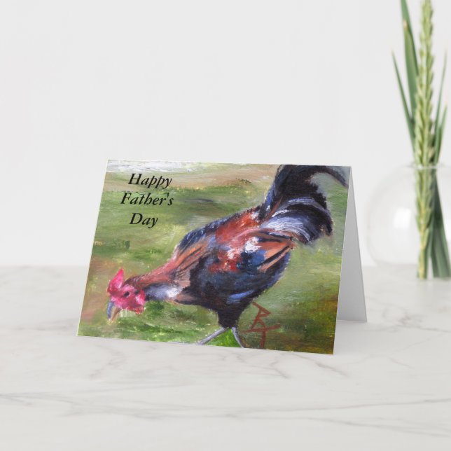 Cartão Rooster aceo Father's Day Card (Frente)