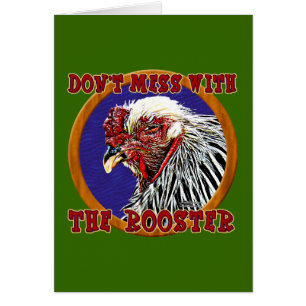 Cartão Rooster Antigo