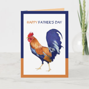 Cartão Rooster Happy Father's Day Card