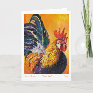 Cartão Rooster Redux Notecard - Blank