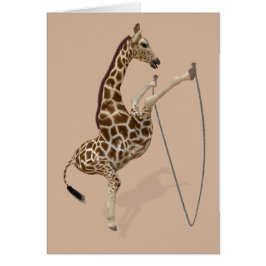 Cartão Rope Jumping Giraffe Athlete