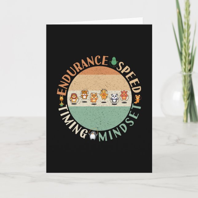 Cartão Roping de Salto - Corda Ignorando Mindset (Frente)