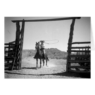 Cartão Roping do vaqueiro