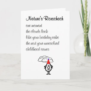 Cartão Rorschach da Natureza - Um Poema Feliz de Anivers