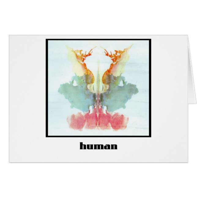 Cartão Rorschach Inkblot 9 (Frente Horizontal)