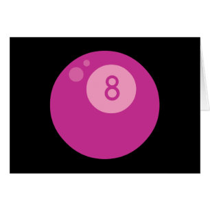 Cartão rosa8ball