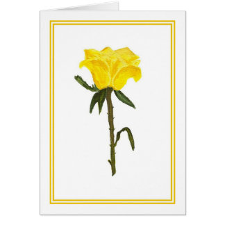 Cartão Rosa amarelo