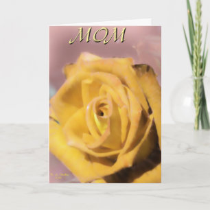 Cartão Rosa Amarelo Para Dia de as mães!