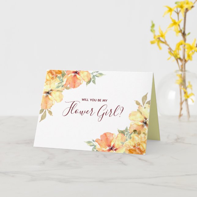 Cartão Rosa Amarelo, Você Será Minha Flor? (Flor Amarela)