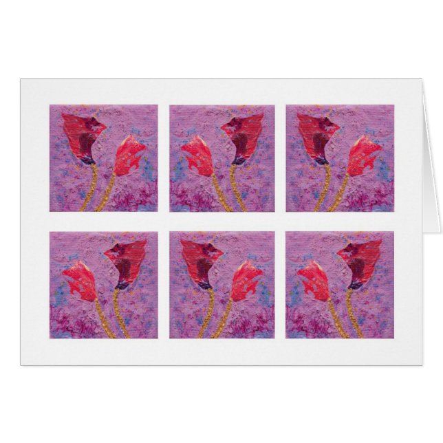 Cartão Rosa apaixonado (Frente horizontal)